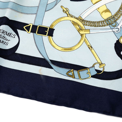 Hermes Herms Carr 42 Eperon D'Or Golden Spur Scarf