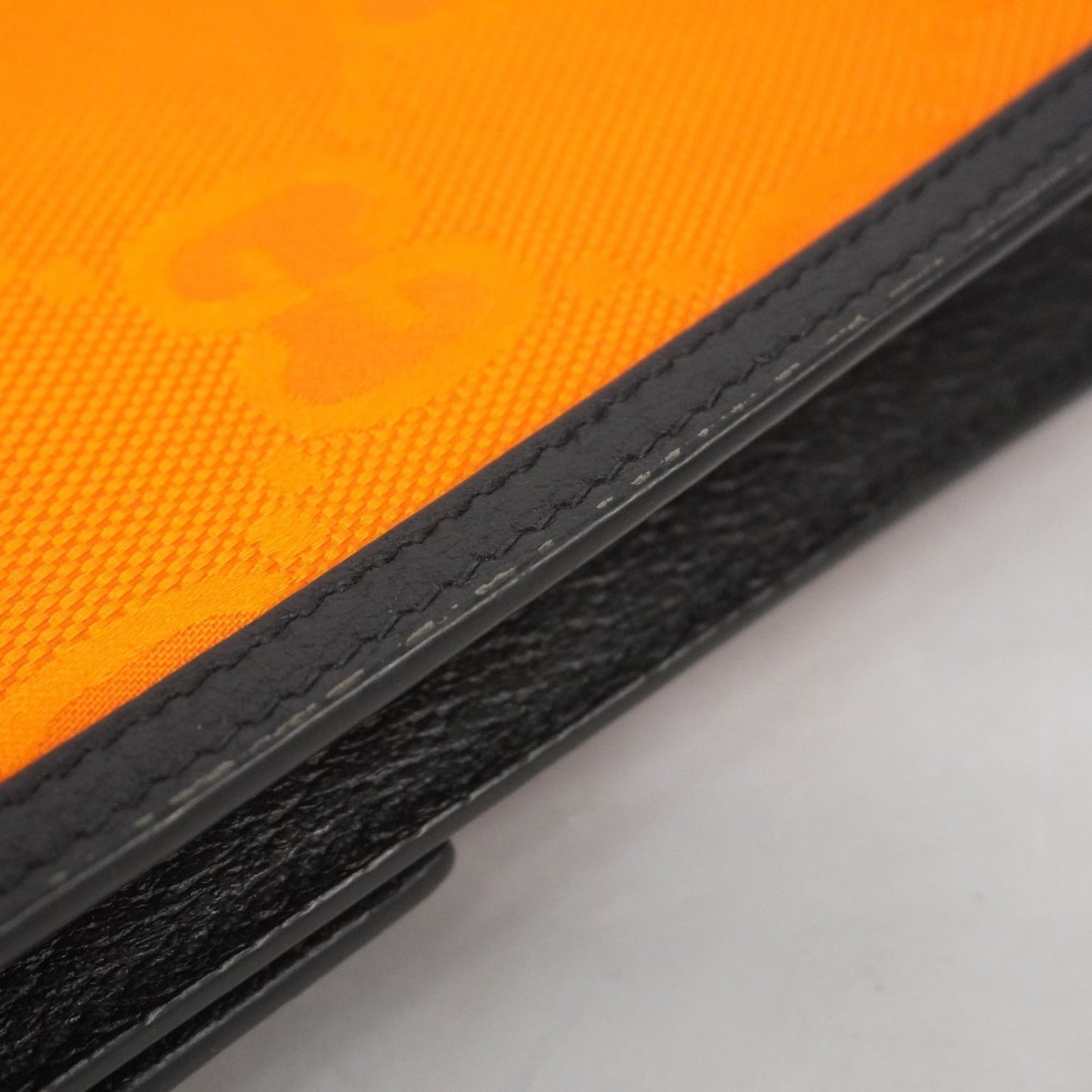 Gucci Jumbo Gg Shoulder Bag 625599 Canvas Orange Black