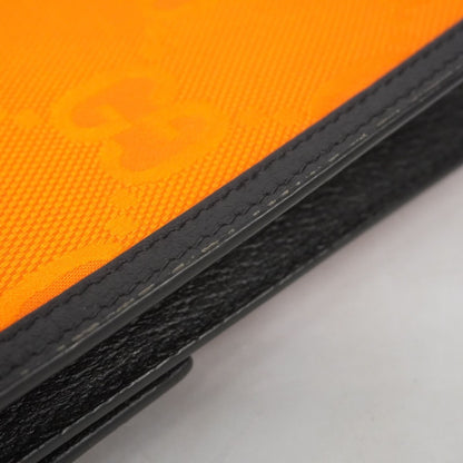 Gucci Jumbo Gg Shoulder Bag 625599 Canvas Orange Black