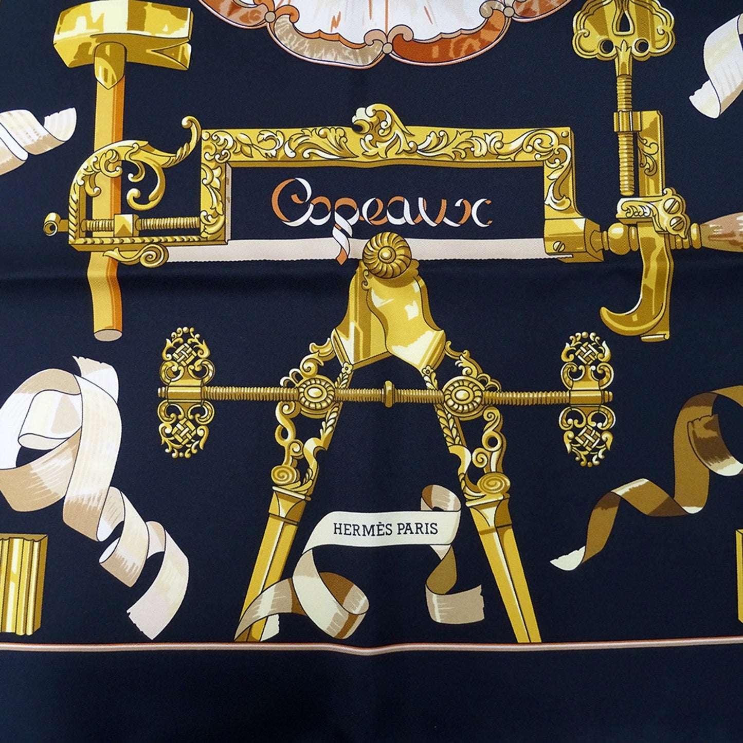 Hermes Herms Carr 90 Copeaux Scarf