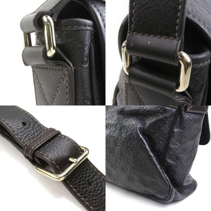 Gucci Gucci Shoulder Bag Guccissima Leather Dark Brown