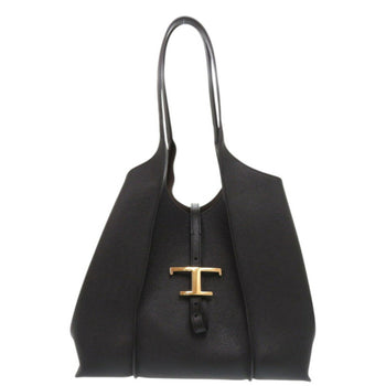 Like New Tod'S T-Timeless Small Xbwtsba0200Q8Eb Black Leather Handbag 1496Tod'S