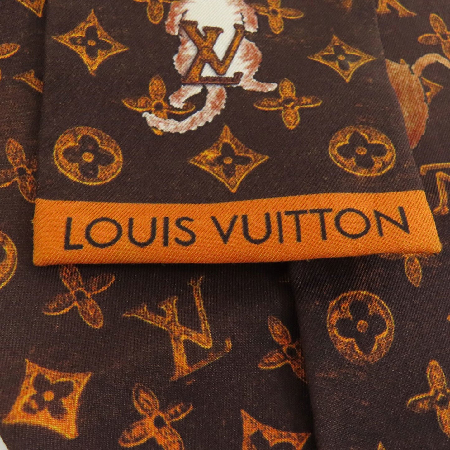 Louis Vuitton Mp2268 Bandeau Catgram Scarf/Muffler Silk
