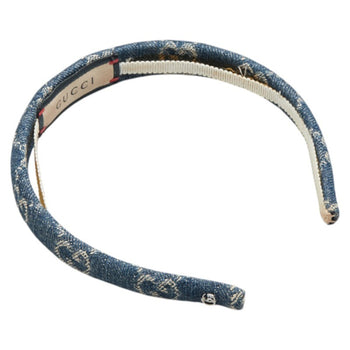 Gucci Eco Washed Denim Headband 652835 Indigo Blue Canvas
