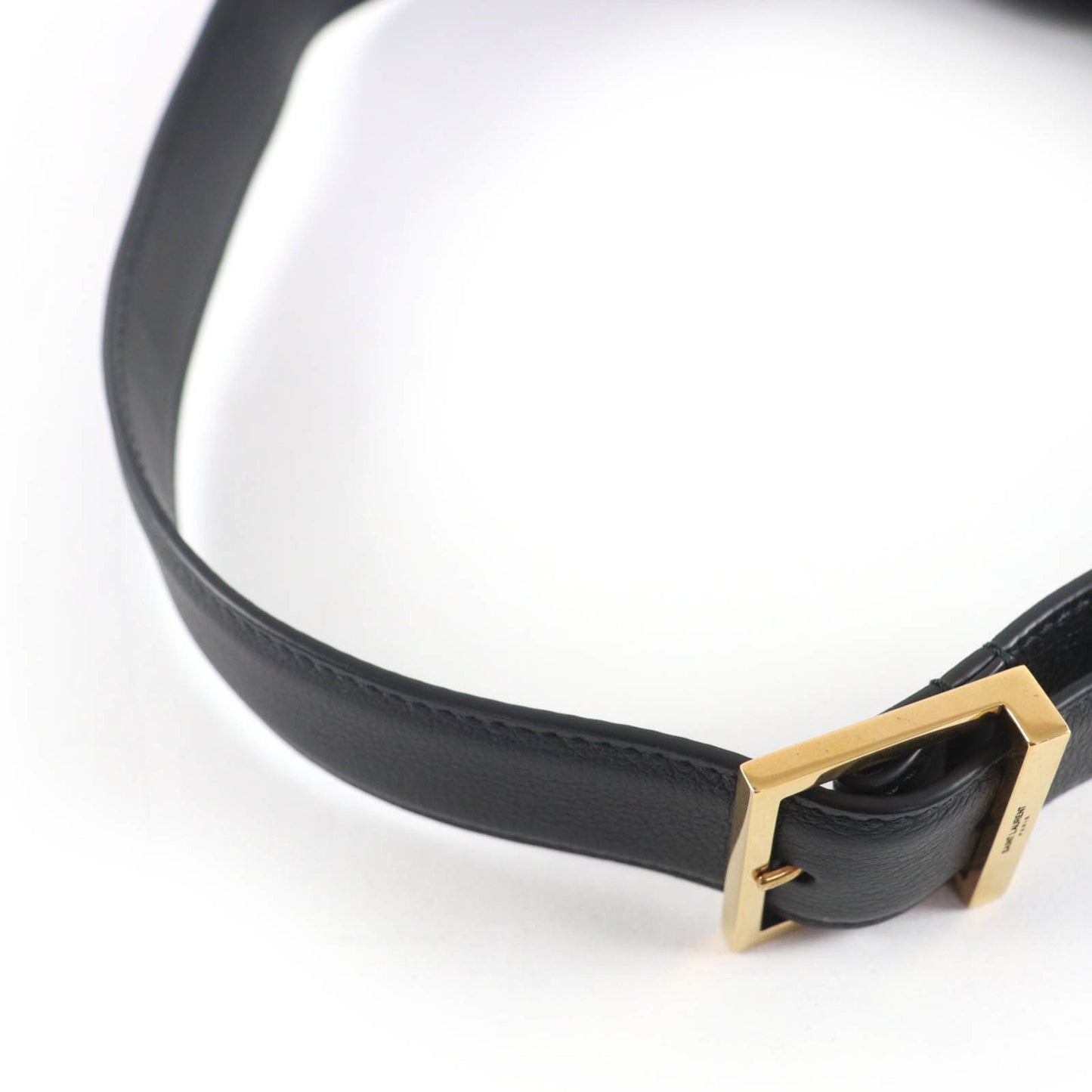 Saint Laurent 753837 Le 5 A 7 Soft Large Leather Shoulder Bag In Black With Gold Hardware And Dust