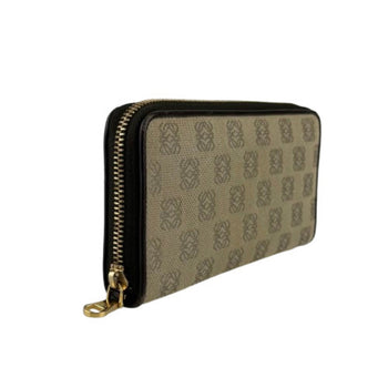 Loewe Anagram Zip-Around Wallet - Beige And Brown Canvas Leather