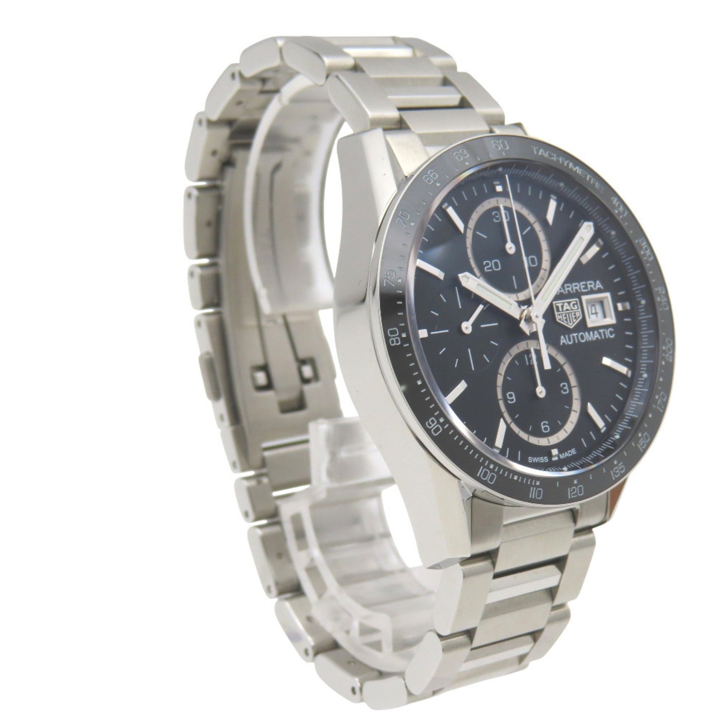 Like New Tag Heuer Carrera Calibre 16 Cv201Aj-9 Automatic Watch In Stainless Steel