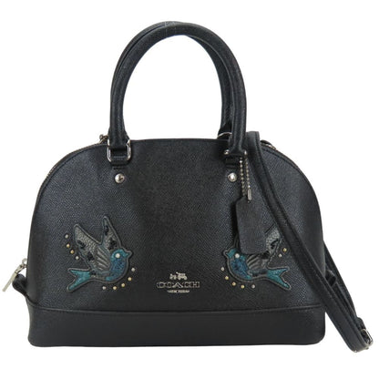 Coach Mini Sierra Satchel Handbag F22254 With Bird Leather Beads And Black Blue Studs