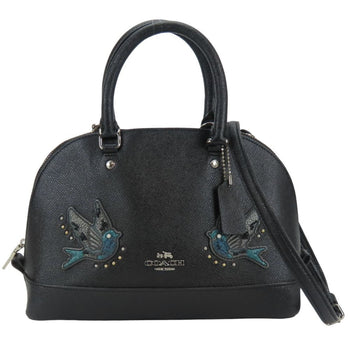 Coach Mini Sierra Satchel Handbag F22254 With Bird Leather Beads And Black Blue Studs