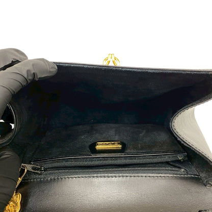 Gucci Old Gucci Vintage Calf Leather Mini Shoulder Bag/Pochette/Sacoche Black 16547