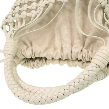 Bottega Veneta Cavallino 709612 Leather Canvas White Handbag 1172Bottegaveneta