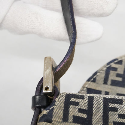 Fendi Zucchino Nylon Canvas Handbag Navy