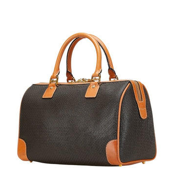 Bally Logo Handbag/Boston Bag In Brown Leather
