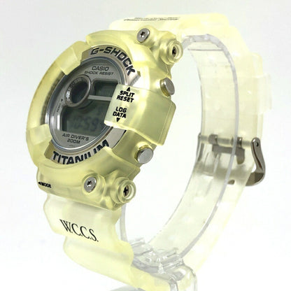 G-Shock Casio Frogman Wccs Dw-8201Wc-8T Titanium Watch With White Skeleton And Black Case