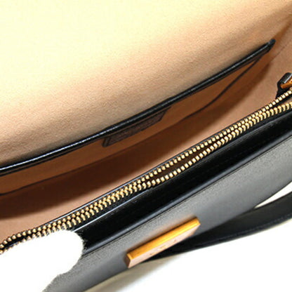 Kate Spade Katie Convertible Saddle Bag Kh057 Black Leather Shoulder One-Handle Crossbody