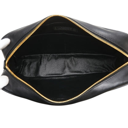 Versace Medusa Clutch Bag/Second Bag In Black Leather