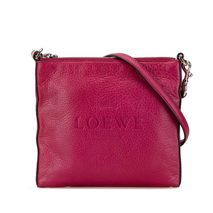 Loewe Heritage Shoulder Bag Pink Leather