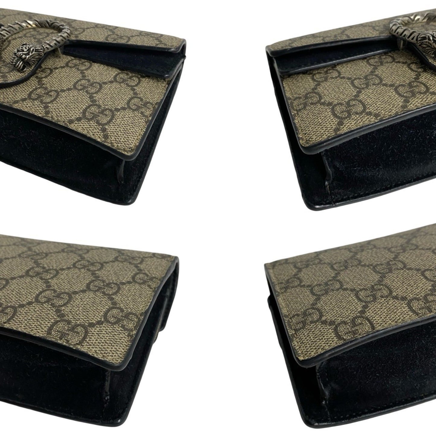 Gucci Dionysus Super Mini Bag Gg Supreme Leather Chain Shoulder Brown 27839