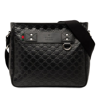 Gucci Guccissima Shoulder Bag 322080 Black Leather