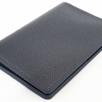 Louis Vuitton Card Case Organizer De Poche M30535 Taiga Blue Marine