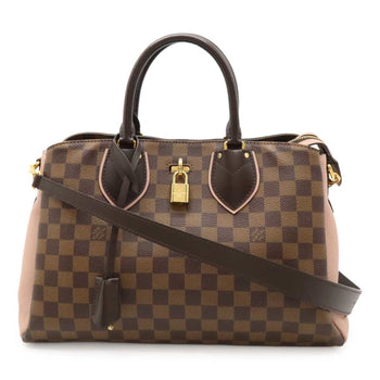 Louis Vuitton Damier Normandy Handbag Shoulder Bag Brown Magnolia Pink N41488