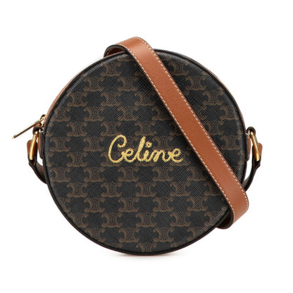 Celine Triomphe Crossbody Shoulder Bag In Black