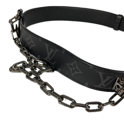 Louis Vuitton M0179V Monogram Eclipse Santur Signature Chain 35Mm Belt In Canvas