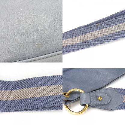 Bally Shoulder Bag Leather Light Blue