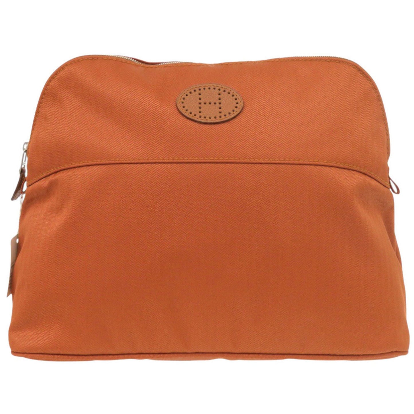Unused Herms Bolide Pouch 31 Orange Cotton 0267 Hermes