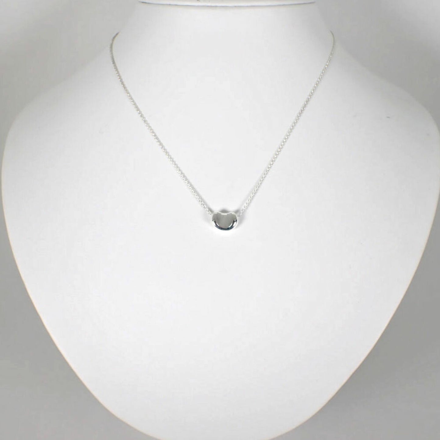 Tiffany Tiffany 925 Bean Pendant Necklace J5-7