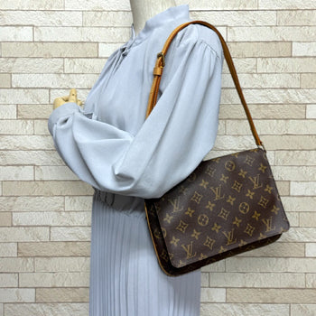Louis Vuitton Musette Tango Monogram Shoulder Bag Canvas M51257 Brown