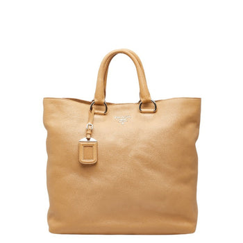 Prada Handbag Bn1713 Beige Leather