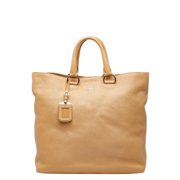 Prada Handbag Bn1713 Beige Leather