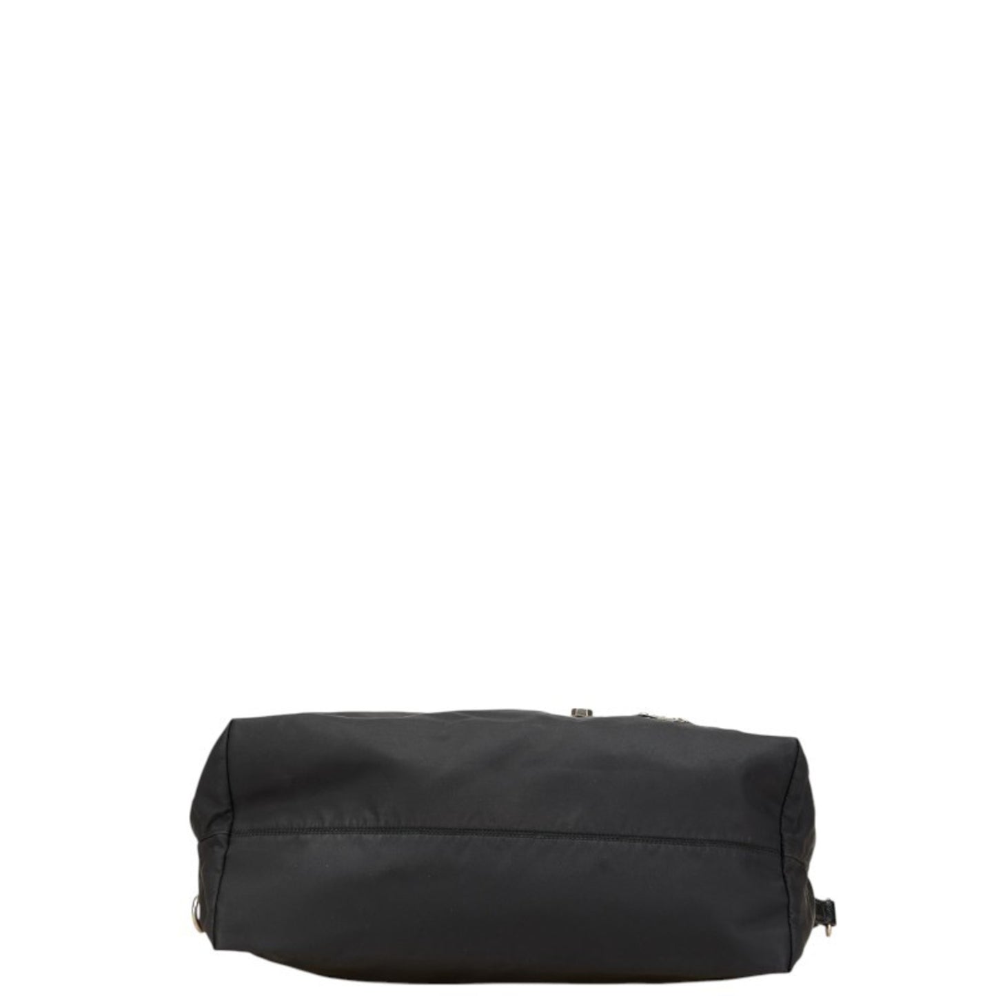 Prada Skull Stud Handbag Tote Bag Black Nylon Leather