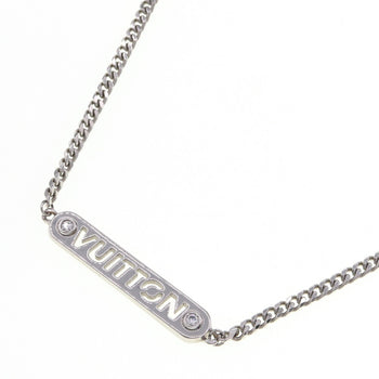Louis Vuitton Necklace Lv Id M01154 Silver Metal Choker Pendant Plate