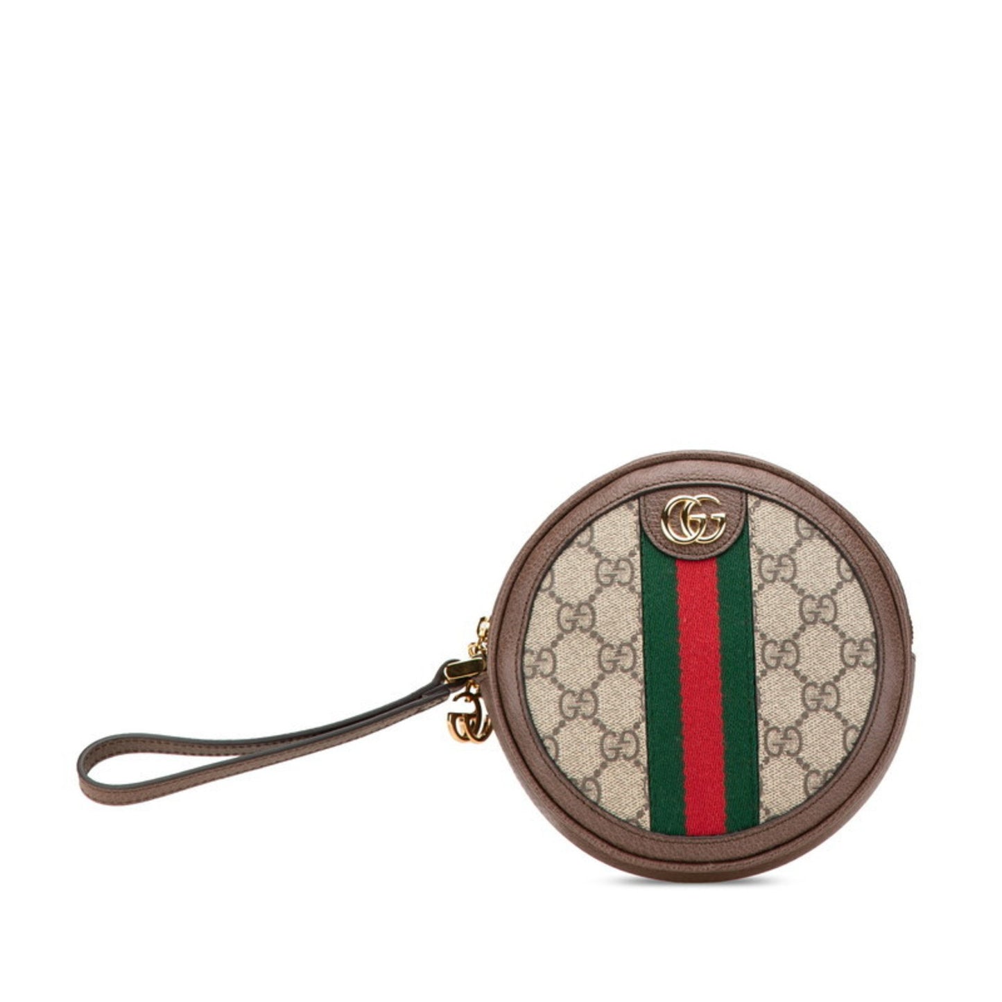 Gucci Gg Supreme Ophidia Pouch 574841 Brown Leather