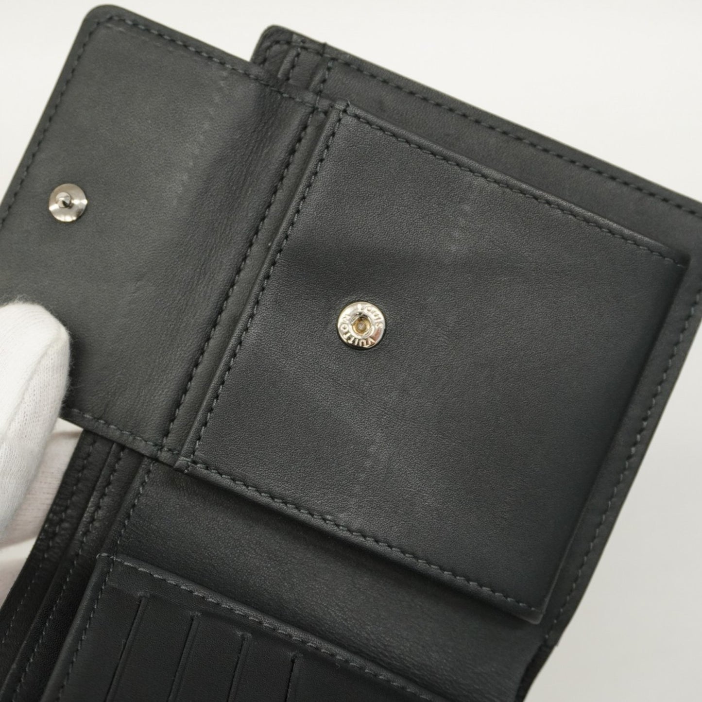 Louis Vuitton Damier Cobalt Portefeuille Marco Wallet N63213 Navy Black