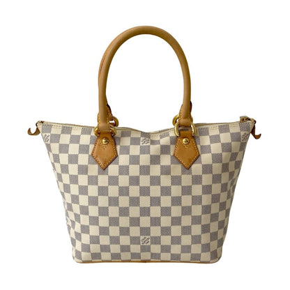 Louis Vuitton Saleya Pm Damier Azur Leather Tote Bag