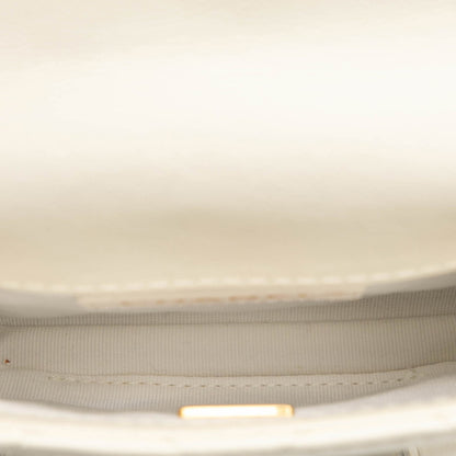 Chanel Matelasse Mini Flap Bag Shoulder White Lambskin