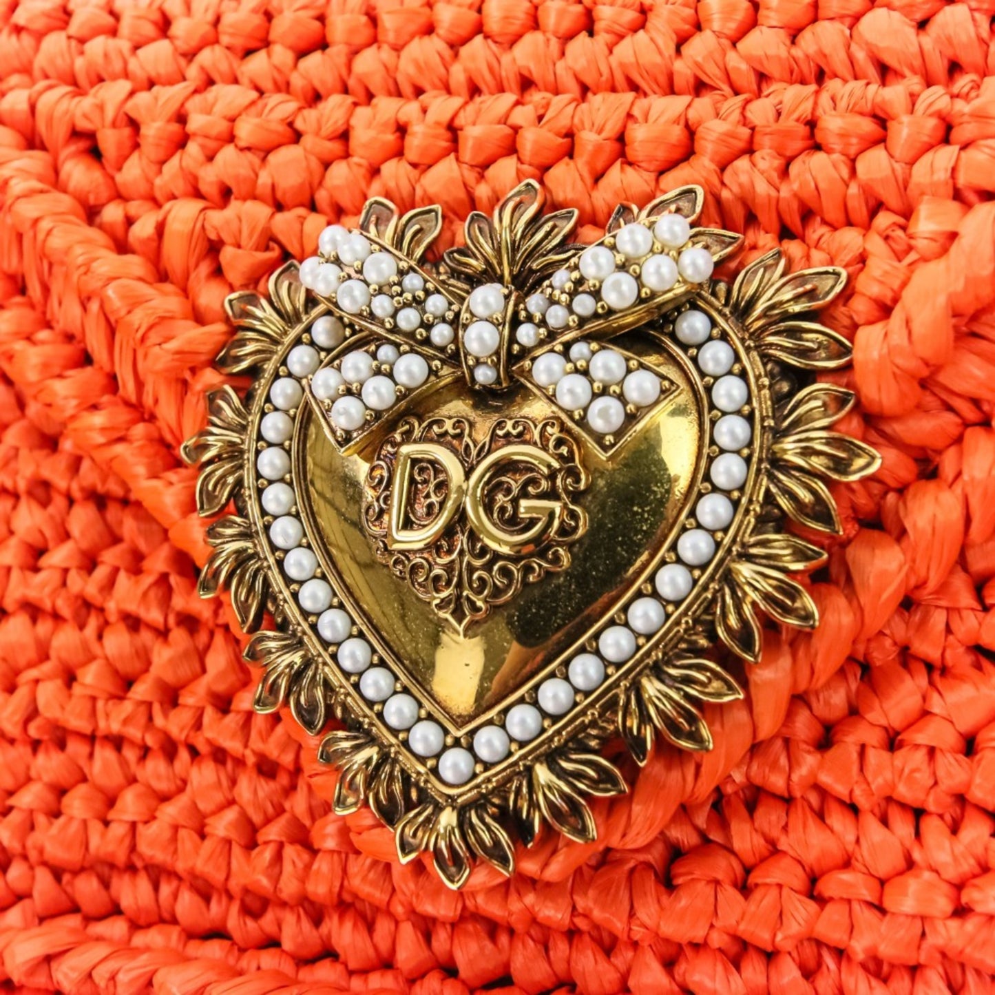 Dolce & Gabbana Devotion Crochet Sacre Heart Chain Shoulder Bag
