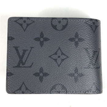 Louis Vuitton M80906 Monogram Eclipse Reverse Portefeuille Slender Compact Wallet With Bill