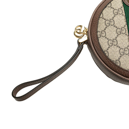 Gucci Gg Supreme Ophidia Pouch 574841 Brown Leather