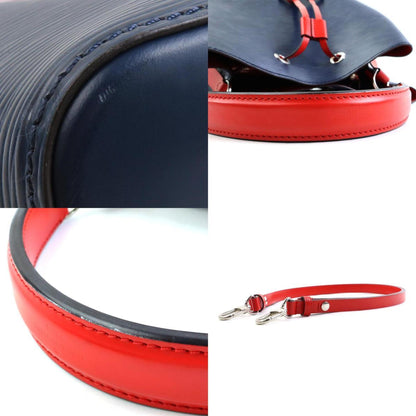 Louis Vuitton Handbag Shoulder Bag Epi Neonoe Leather Navy Red Silver
