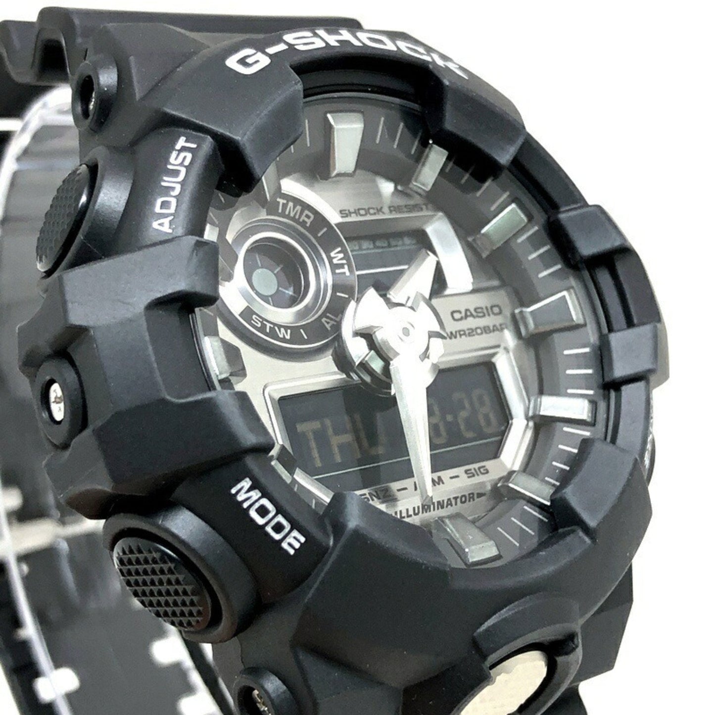 G-Shock Casio Ga-710-1A Garish Color Analog-Digital Watch In Matte Black