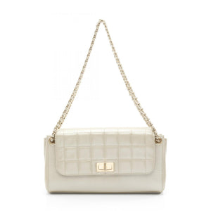 Chanel 2.55 Chocobar Shoulder Bag In Lambskin Leather