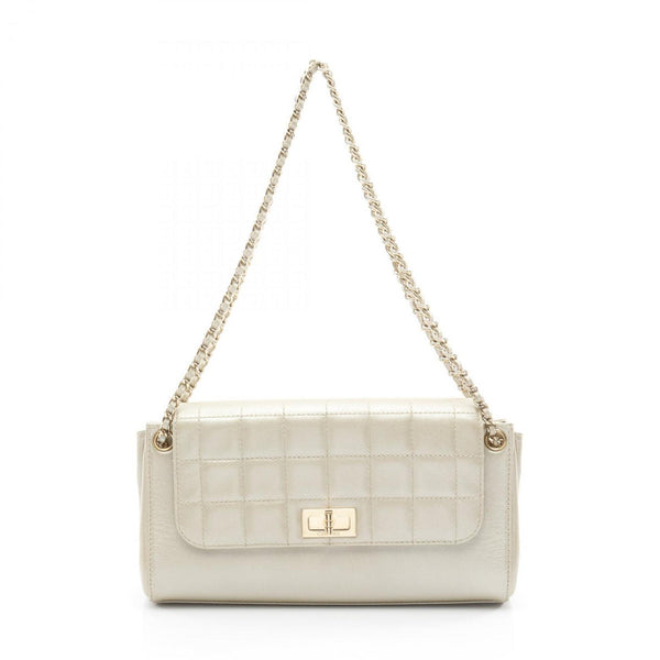 Chanel 2.55 Chocobar Shoulder Bag In Lambskin Leather