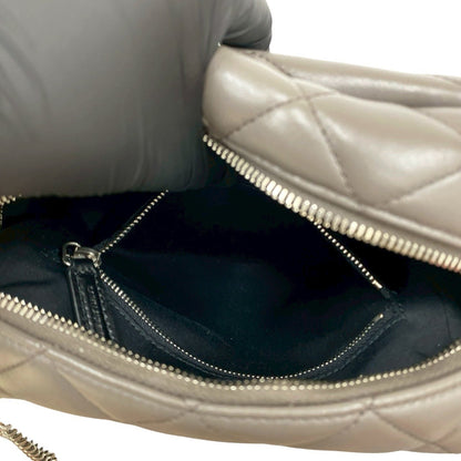 Yves Saint Laurent Saint Laurent Paris Lulu Ysl Logo Leather Chain Shoulder Bag Gray 91106