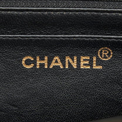 Chanel Deca Matelasse 30 Coco Mark Chain Shoulder Bag In Black Leather