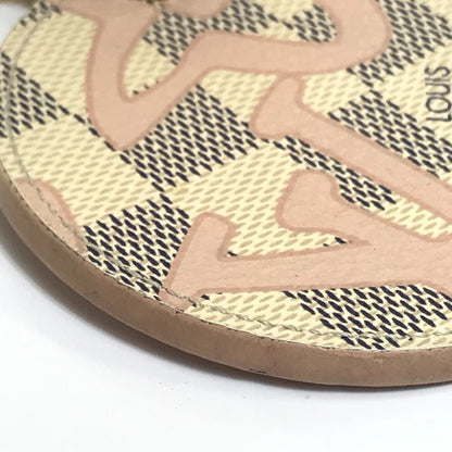 Louis Vuitton M61943 Damier Azur Charm Key Holder White X Pink