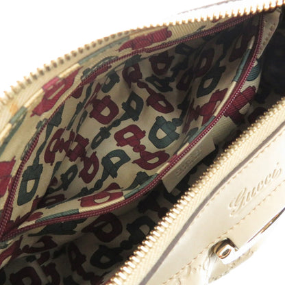 Gucci Guccissima Abby 190525 Leather Ivory Shoulder Bag 0189 Gucci